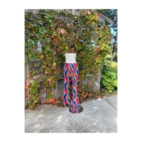 Superdown Tamera Multicolor Rainbow Trousers Pants High Waist Sz XL - Picture 10 of 16